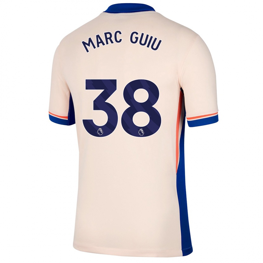 Mænd Marc Guiu #38 Lys Beige Udebane Spillertrøjer 2024/25 Trøje T-Shirt