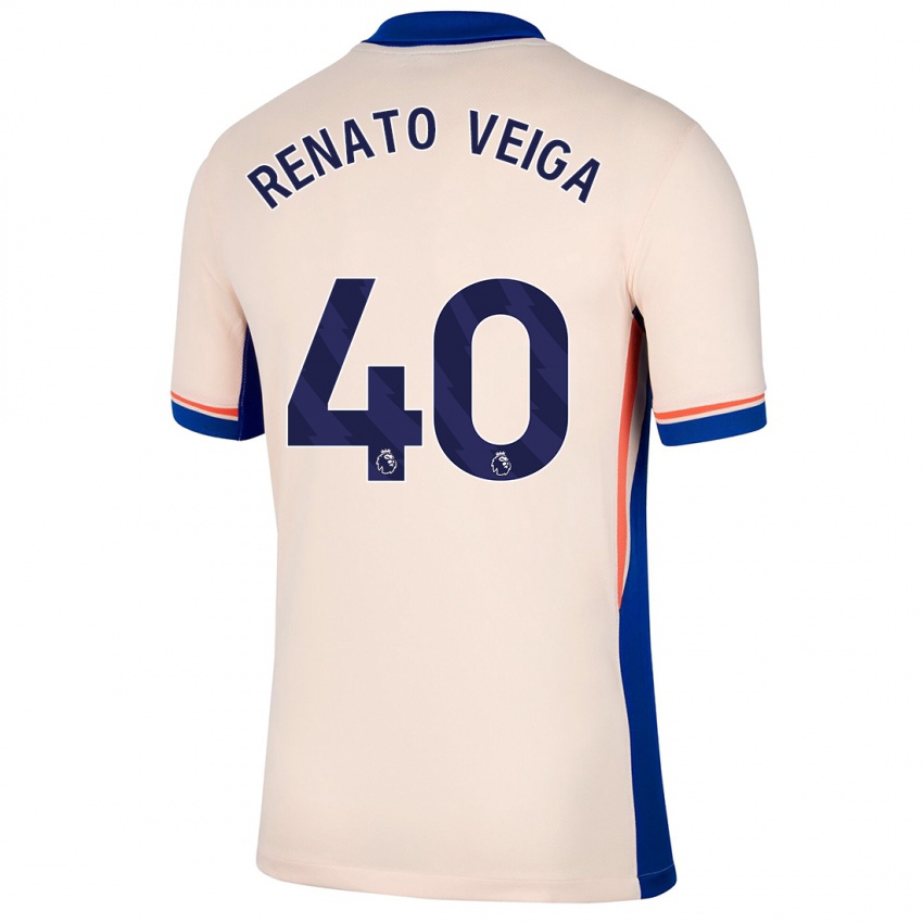 Mænd Renato Veiga #40 Lys Beige Udebane Spillertrøjer 2024/25 Trøje T-Shirt