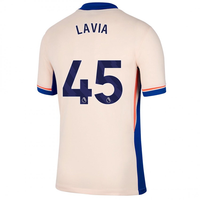 Mænd Romeo Lavia #45 Lys Beige Udebane Spillertrøjer 2024/25 Trøje T-Shirt