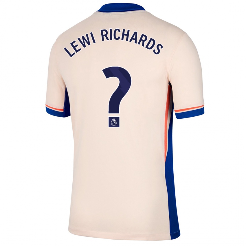 Mænd Lewi Richards #0 Lys Beige Udebane Spillertrøjer 2024/25 Trøje T-Shirt