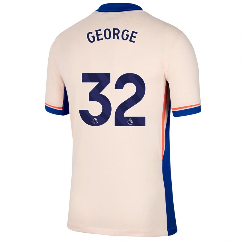 Mænd Tyrique George #32 Lys Beige Udebane Spillertrøjer 2024/25 Trøje T-Shirt