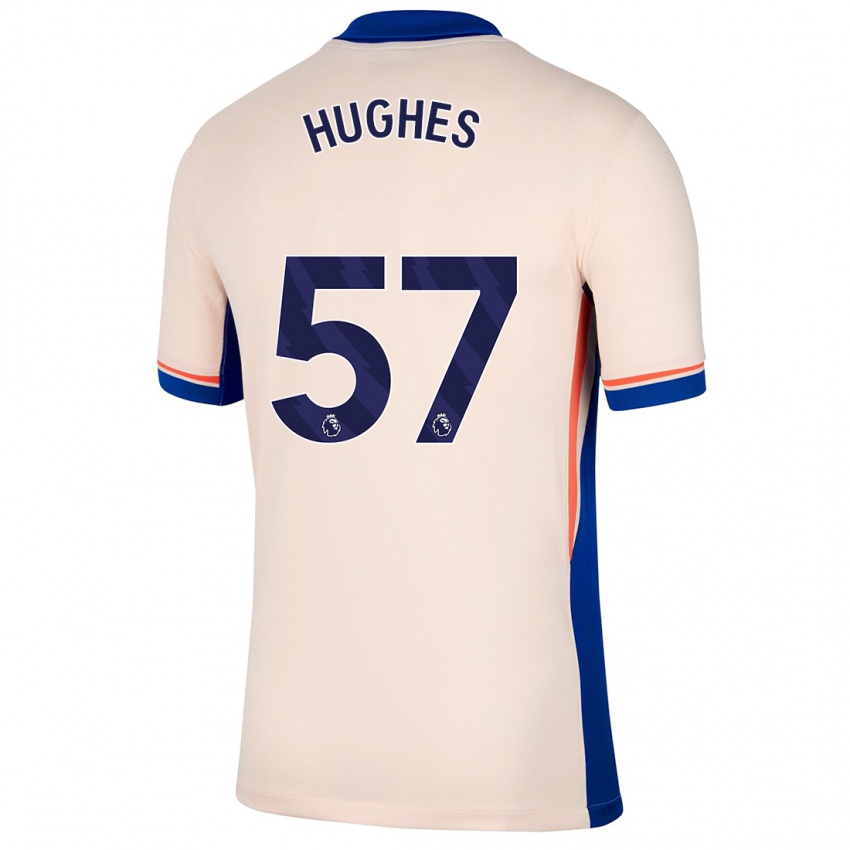 Mænd Brodi Hughes #57 Lys Beige Udebane Spillertrøjer 2024/25 Trøje T-Shirt