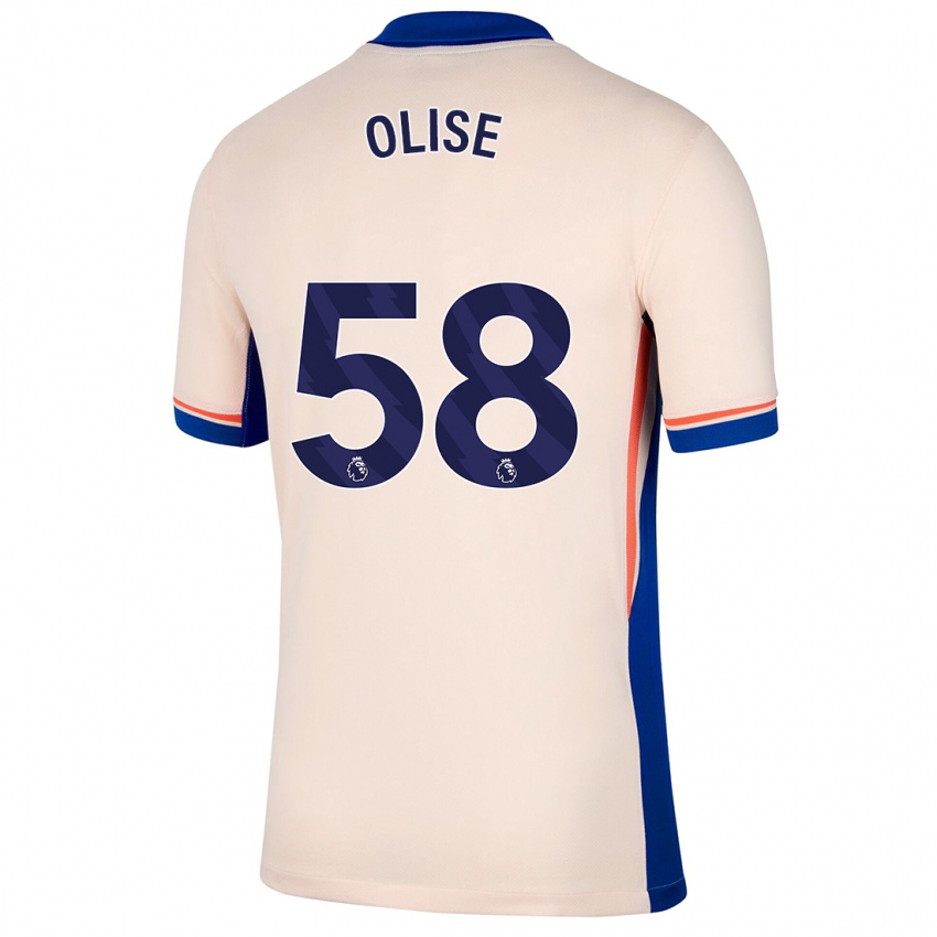 Mænd Richard Olise #58 Lys Beige Udebane Spillertrøjer 2024/25 Trøje T-Shirt