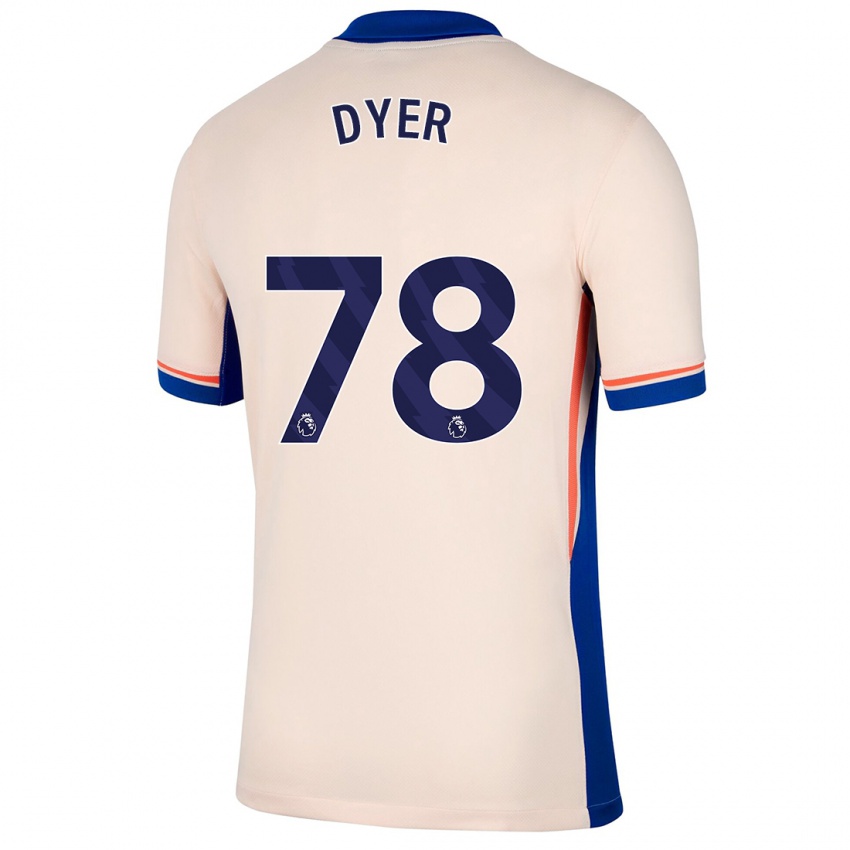 Mænd Kiano Dyer #78 Lys Beige Udebane Spillertrøjer 2024/25 Trøje T-Shirt