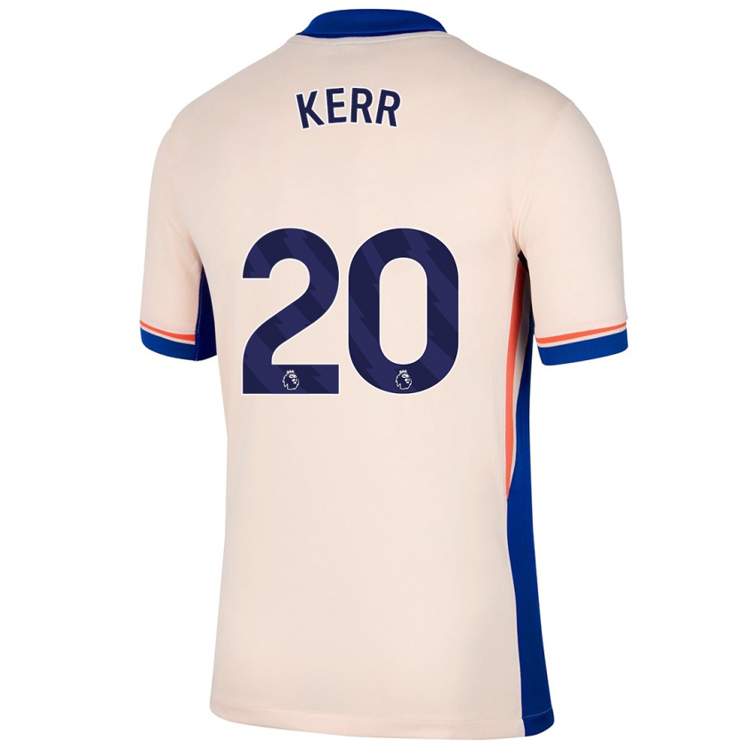 Mænd Sam Kerr #20 Lys Beige Udebane Spillertrøjer 2024/25 Trøje T-Shirt