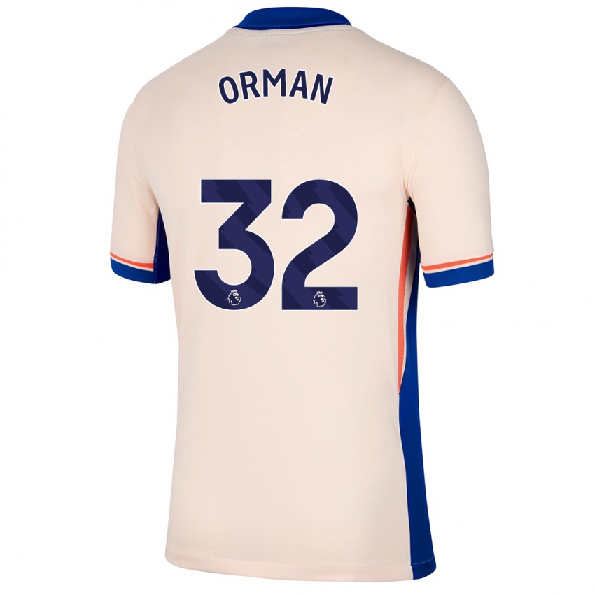 Mænd Emily Orman #32 Lys Beige Udebane Spillertrøjer 2024/25 Trøje T-Shirt