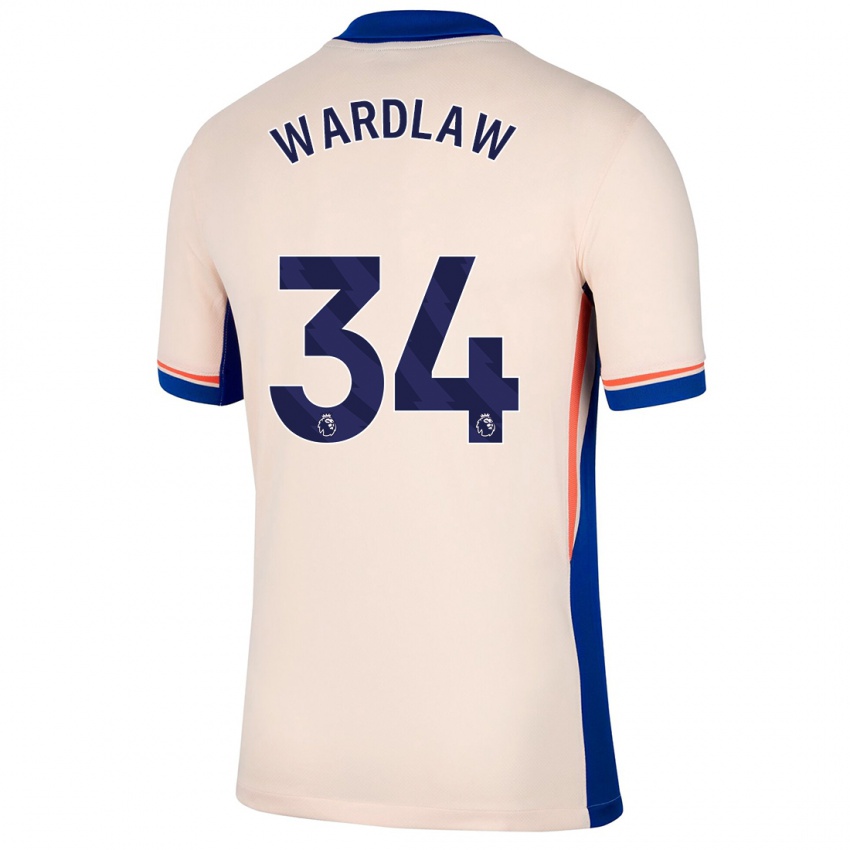 Mænd Charlotte Wardlaw #34 Lys Beige Udebane Spillertrøjer 2024/25 Trøje T-Shirt