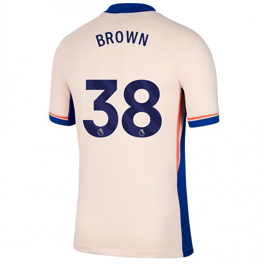 Mænd Cerys Brown #38 Lys Beige Udebane Spillertrøjer 2024/25 Trøje T-Shirt