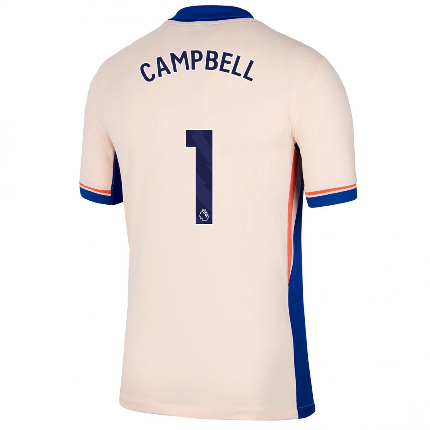 Mænd Luke Campbell #1 Lys Beige Udebane Spillertrøjer 2024/25 Trøje T-Shirt