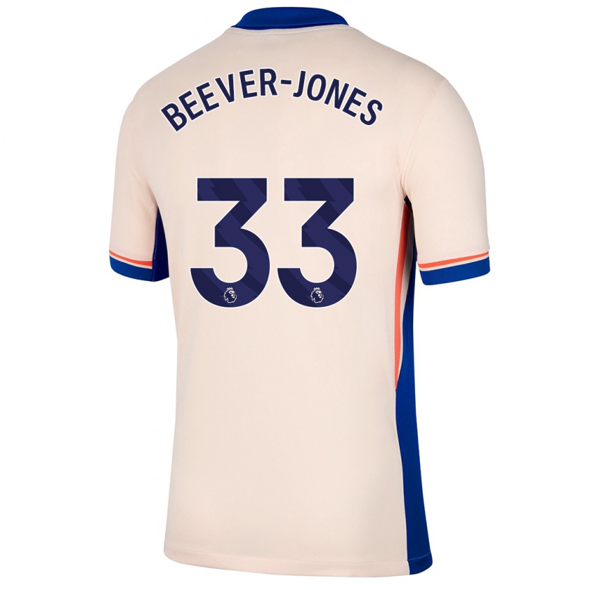 Mænd Aggie Beever-Jones #33 Lys Beige Udebane Spillertrøjer 2024/25 Trøje T-Shirt