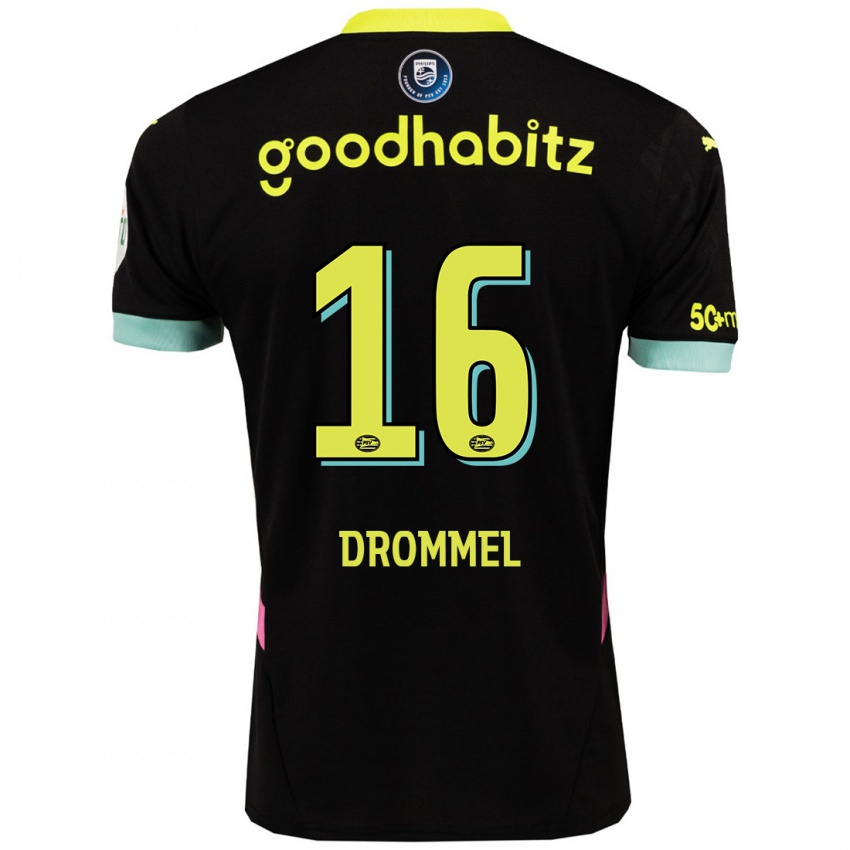 Mænd Joel Drommel #16 Sort Gul Udebane Spillertrøjer 2024/25 Trøje T-Shirt