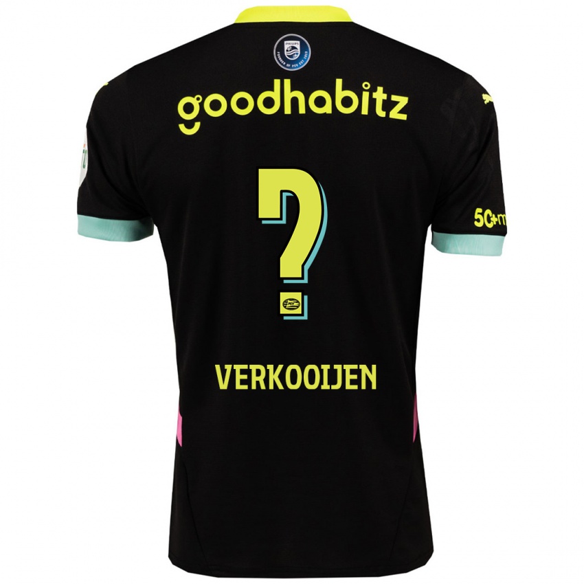 Mænd Nicolas Verkooijen #0 Sort Gul Udebane Spillertrøjer 2024/25 Trøje T-Shirt