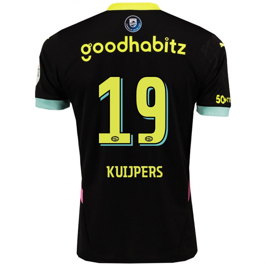 Mænd Jeslynn Kuijpers #19 Sort Gul Udebane Spillertrøjer 2024/25 Trøje T-Shirt