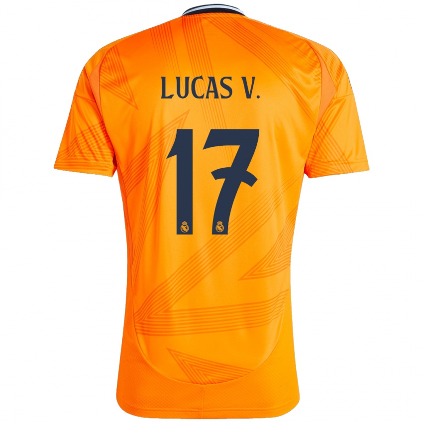 Mænd Lucas Vazquez #17 Orange Udebane Spillertrøjer 2024/25 Trøje T-Shirt