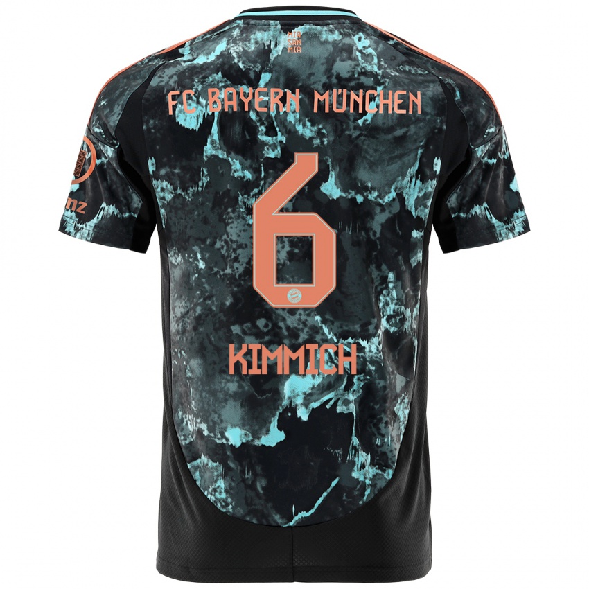 Mænd Joshua Kimmich #6 Sort Udebane Spillertrøjer 2024/25 Trøje T-Shirt