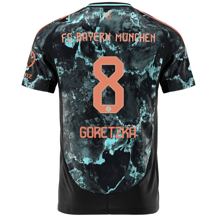 Mænd Leon Goretzka #8 Sort Udebane Spillertrøjer 2024/25 Trøje T-Shirt