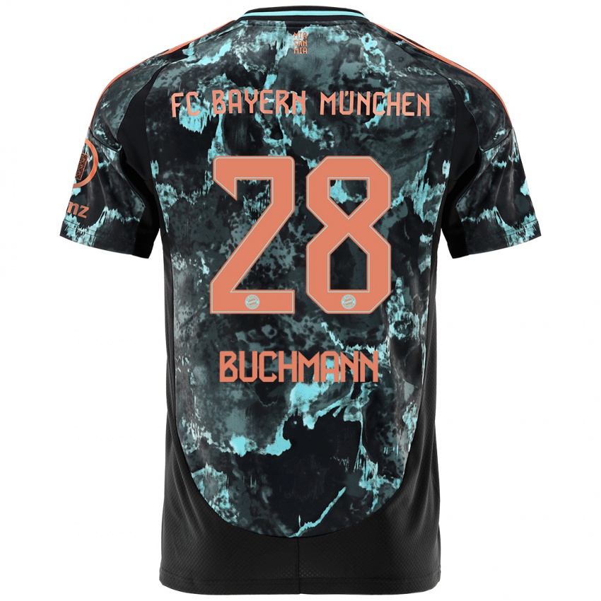 Mænd Tarek Buchmann #28 Sort Udebane Spillertrøjer 2024/25 Trøje T-Shirt