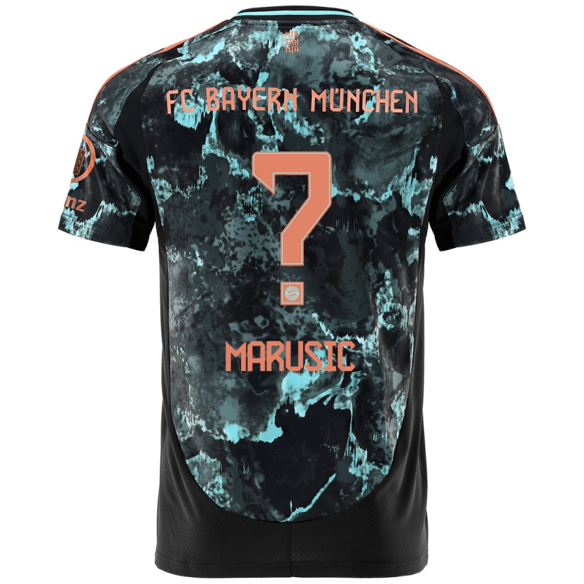 Mænd Gabriel Marusic #0 Sort Udebane Spillertrøjer 2024/25 Trøje T-Shirt