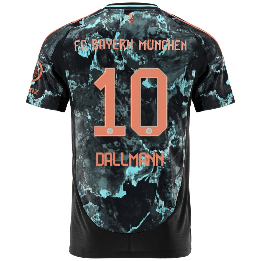 Mænd Linda Dallmann #10 Sort Udebane Spillertrøjer 2024/25 Trøje T-Shirt