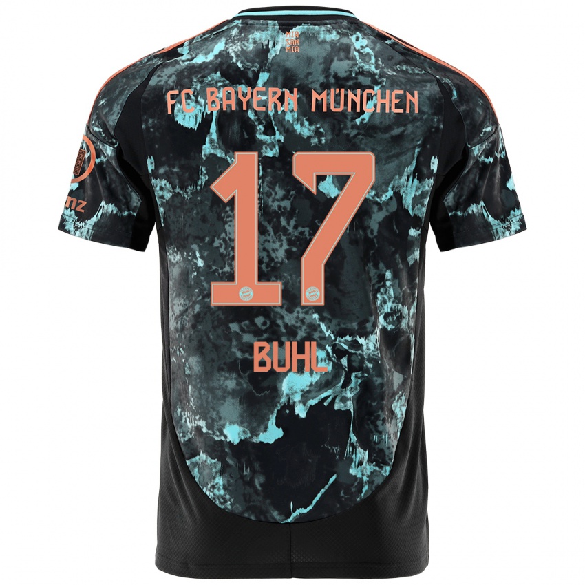 Mænd Klara Buhl #17 Sort Udebane Spillertrøjer 2024/25 Trøje T-Shirt