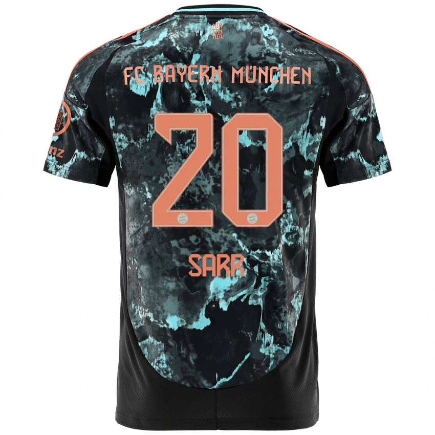 Mænd Bouna Sarr #20 Sort Udebane Spillertrøjer 2024/25 Trøje T-Shirt