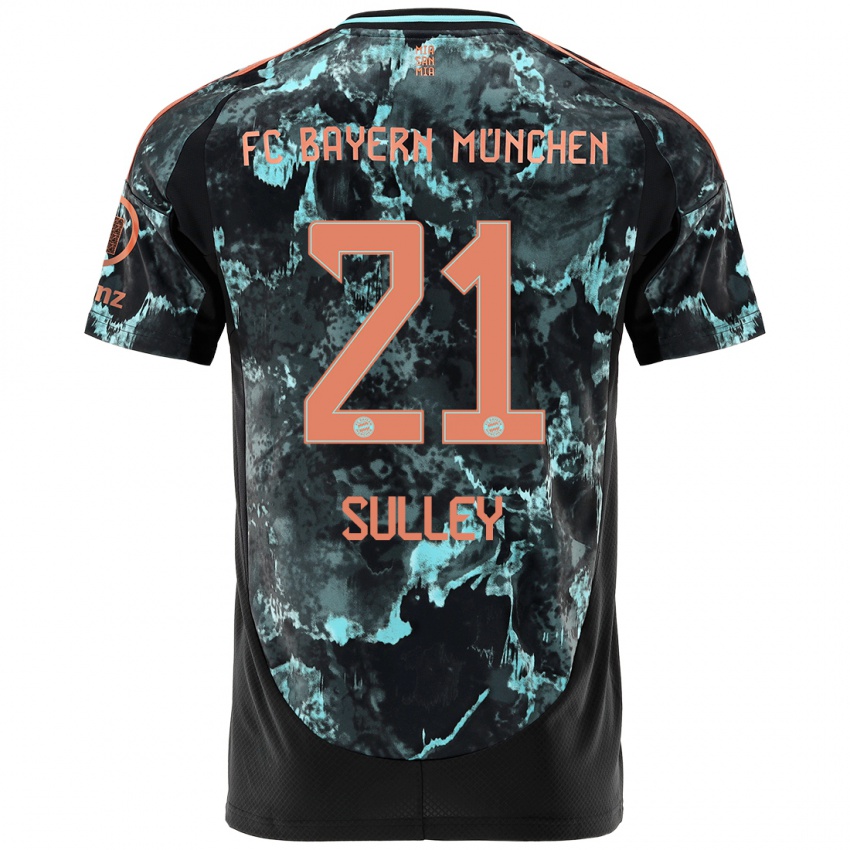 Mænd Williams Baffour Sulley #21 Sort Udebane Spillertrøjer 2024/25 Trøje T-Shirt