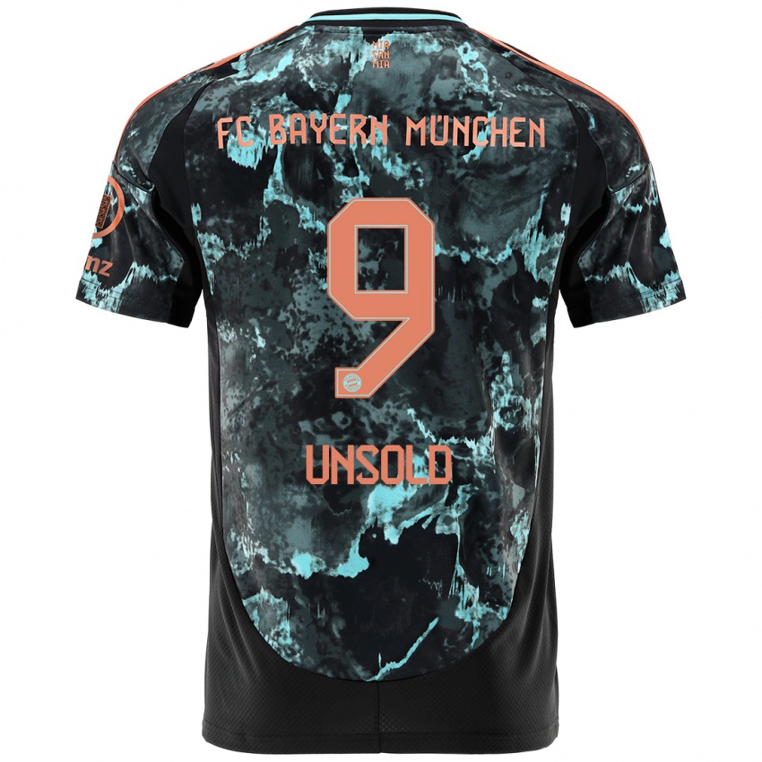 Mænd Samuel Unsold #9 Sort Udebane Spillertrøjer 2024/25 Trøje T-Shirt