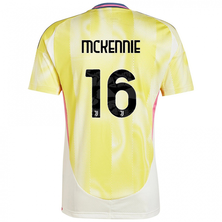 Mænd Weston Mckennie #16 Solgul Udebane Spillertrøjer 2024/25 Trøje T-Shirt