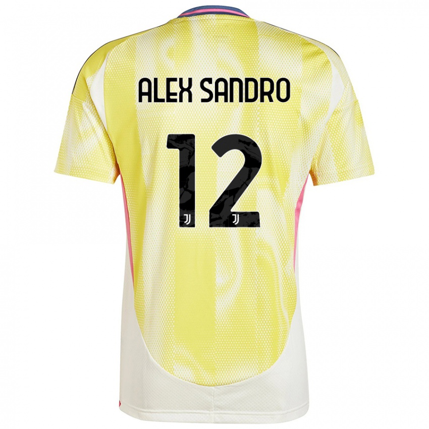 Mænd Alex Sandro #12 Solgul Udebane Spillertrøjer 2024/25 Trøje T-Shirt