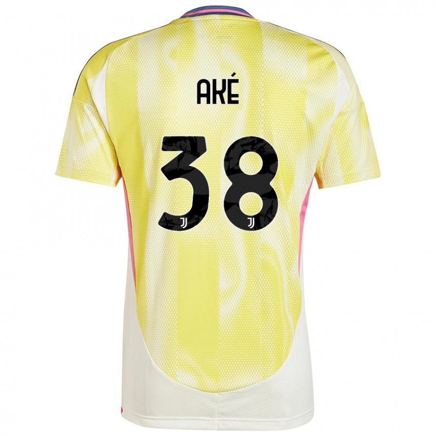 Mænd Marley Ake #38 Solgul Udebane Spillertrøjer 2024/25 Trøje T-Shirt