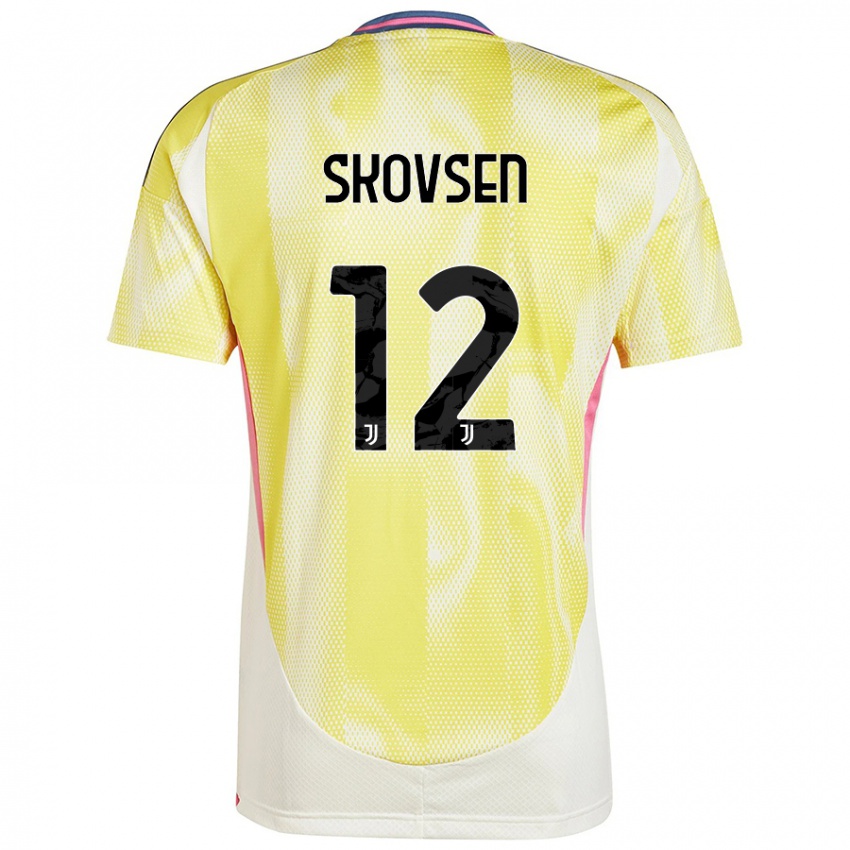 Mænd Matilde Lundorf Skovsen #12 Solgul Udebane Spillertrøjer 2024/25 Trøje T-Shirt