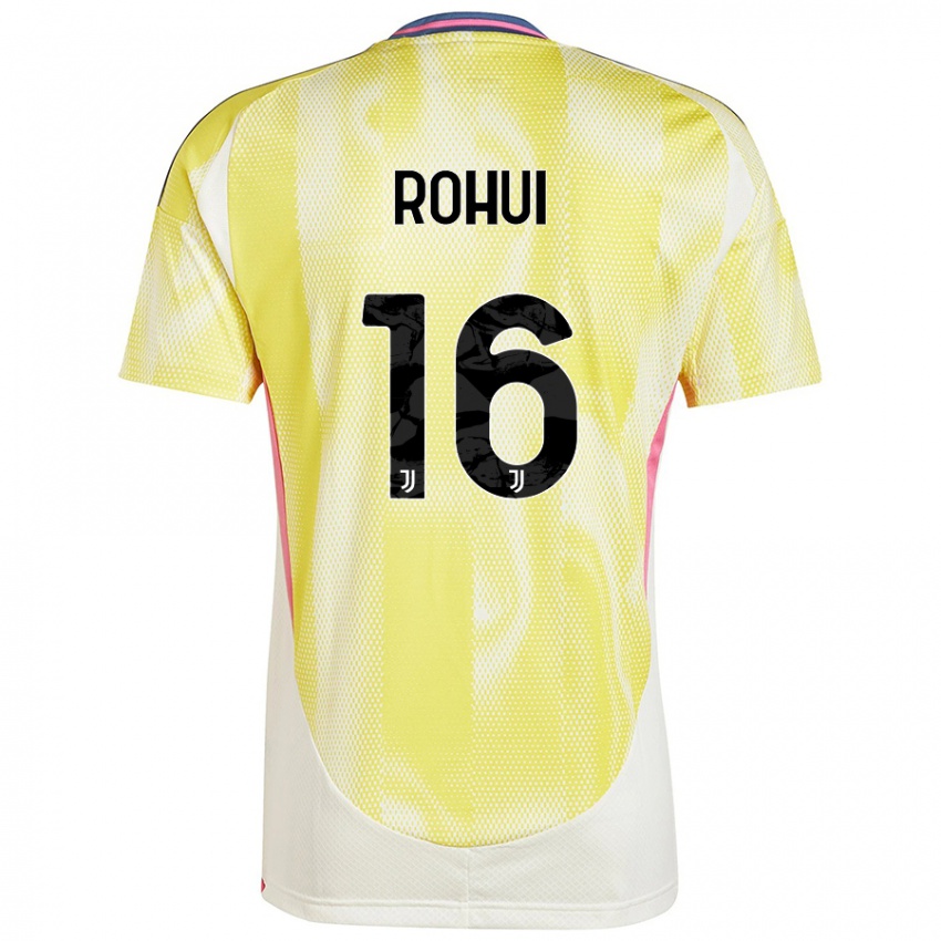 Mænd Jonas Rohui #16 Solgul Udebane Spillertrøjer 2024/25 Trøje T-Shirt