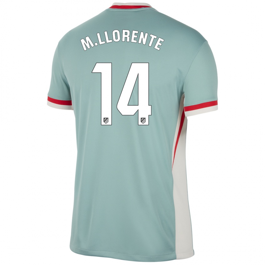 Mænd Marcos Llorente #14 Lys Beige Blå Udebane Spillertrøjer 2024/25 Trøje T-Shirt