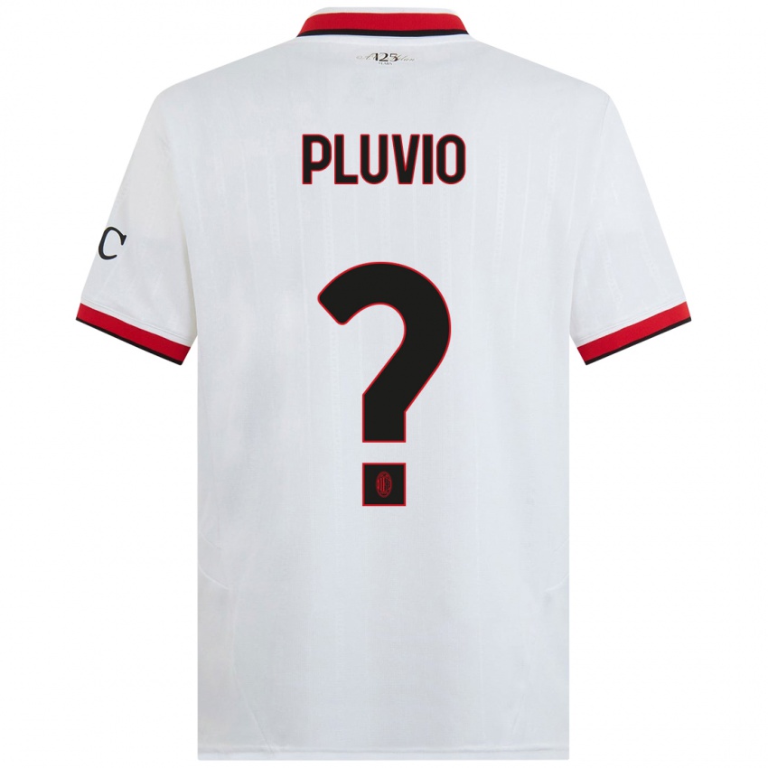 Mænd Nicholas Pluvio #0 Hvid Sort Rød Udebane Spillertrøjer 2024/25 Trøje T-Shirt