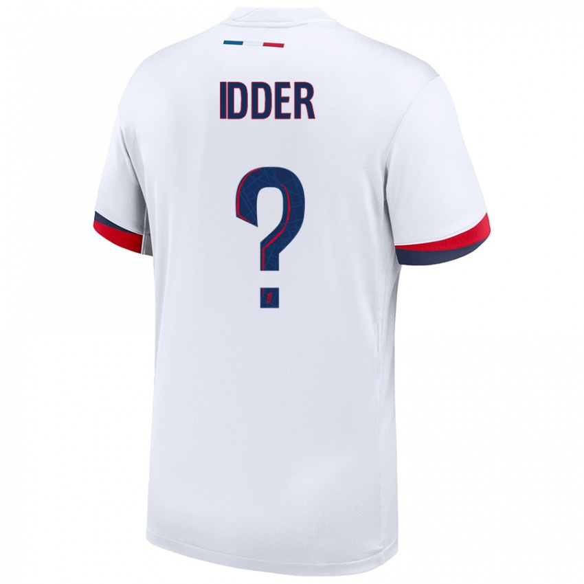 Mænd Younes Idder #0 Hvid Blå Rød Udebane Spillertrøjer 2024/25 Trøje T-Shirt