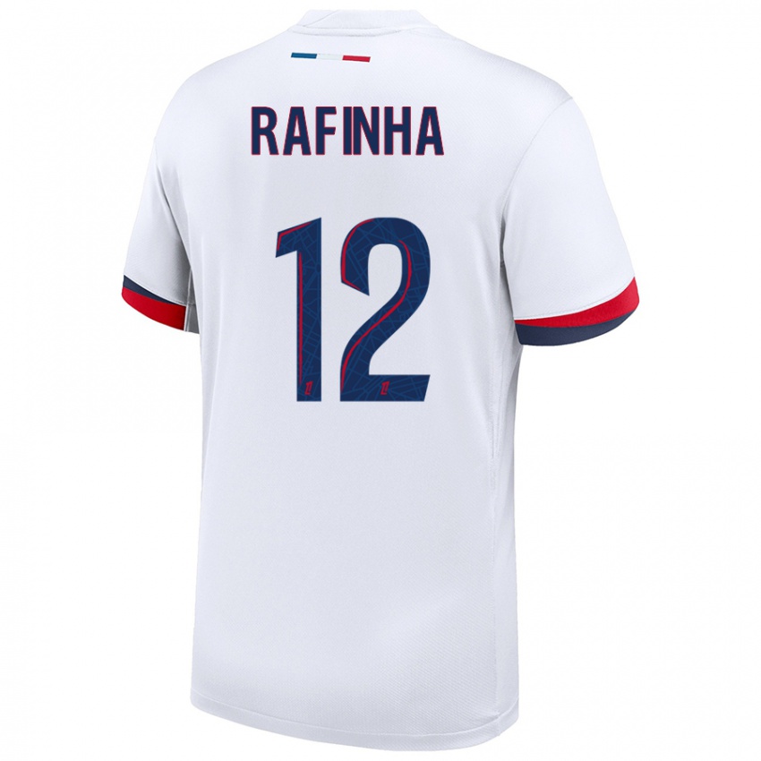 Mænd Rafinha #12 Hvid Blå Rød Udebane Spillertrøjer 2024/25 Trøje T-Shirt