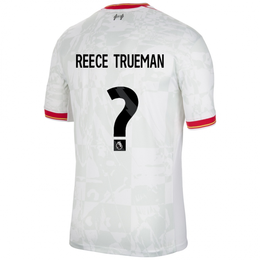 Mænd Reece Trueman #0 Hvid Rød Sort Tredje Sæt Spillertrøjer 2024/25 Trøje T-Shirt