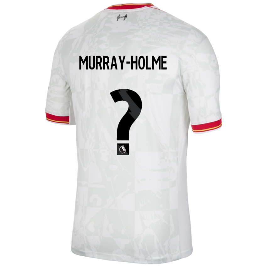 Mænd Hadyn Murray-Holme #0 Hvid Rød Sort Tredje Sæt Spillertrøjer 2024/25 Trøje T-Shirt