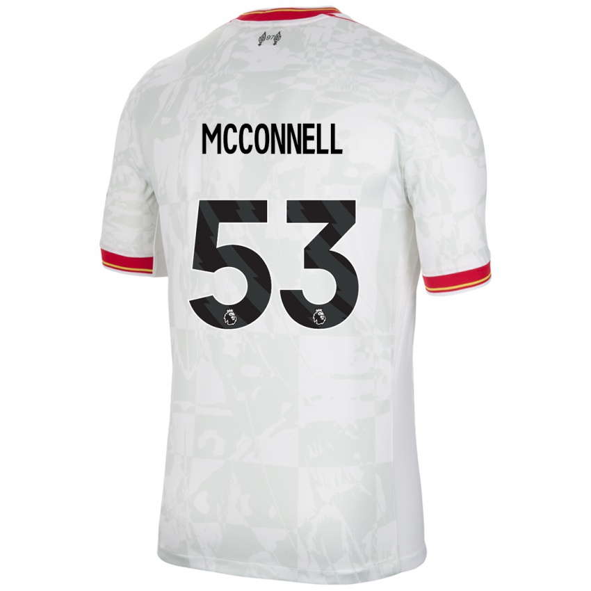 Mænd James Mcconnell #53 Hvid Rød Sort Tredje Sæt Spillertrøjer 2024/25 Trøje T-Shirt