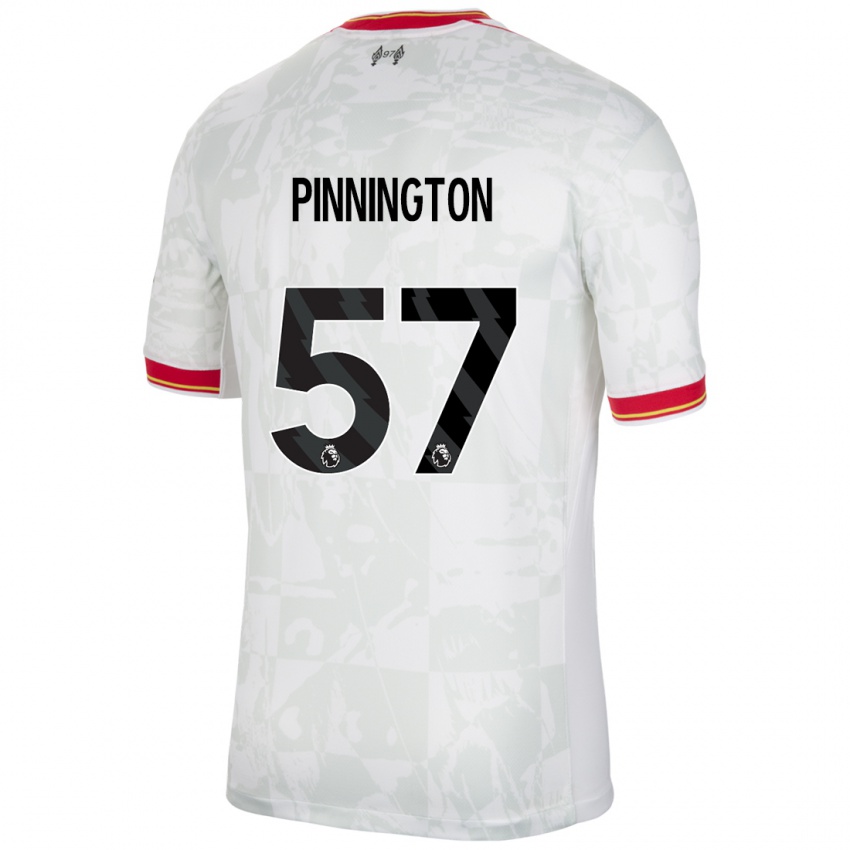 Mænd Carter Pinnington #57 Hvid Rød Sort Tredje Sæt Spillertrøjer 2024/25 Trøje T-Shirt