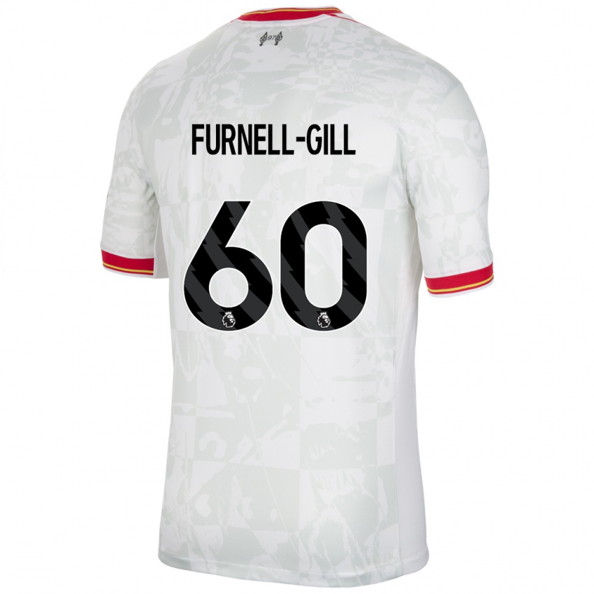 Mænd Luca Furnell-Gill #60 Hvid Rød Sort Tredje Sæt Spillertrøjer 2024/25 Trøje T-Shirt