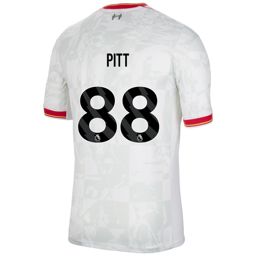 Mænd Lucas Pitt #88 Hvid Rød Sort Tredje Sæt Spillertrøjer 2024/25 Trøje T-Shirt