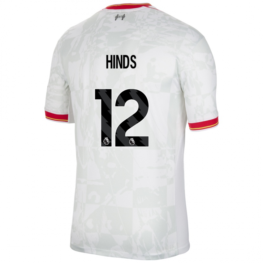 Mænd Taylor Hinds #12 Hvid Rød Sort Tredje Sæt Spillertrøjer 2024/25 Trøje T-Shirt