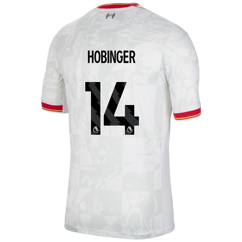 Mænd Marie Höbinger #14 Hvid Rød Sort Tredje Sæt Spillertrøjer 2024/25 Trøje T-Shirt