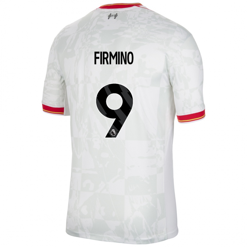 Mænd Roberto Firmino #9 Hvid Rød Sort Tredje Sæt Spillertrøjer 2024/25 Trøje T-Shirt