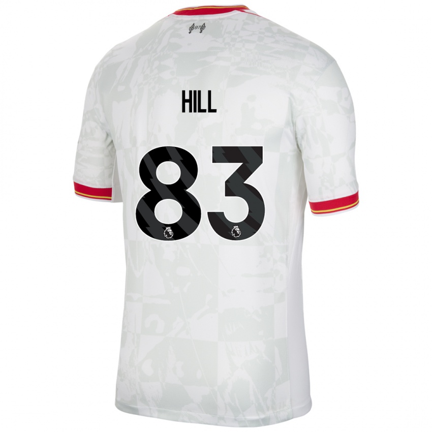 Mænd Thomas Hill #83 Hvid Rød Sort Tredje Sæt Spillertrøjer 2024/25 Trøje T-Shirt