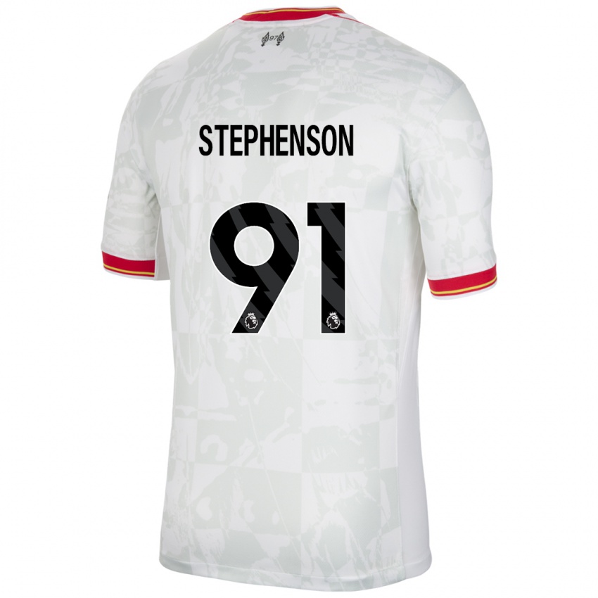 Mænd Luca Stephenson #91 Hvid Rød Sort Tredje Sæt Spillertrøjer 2024/25 Trøje T-Shirt