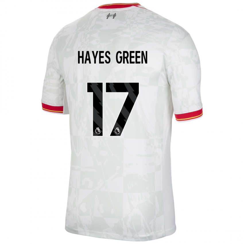 Mænd Charlie Hayes-Green #17 Hvid Rød Sort Tredje Sæt Spillertrøjer 2024/25 Trøje T-Shirt