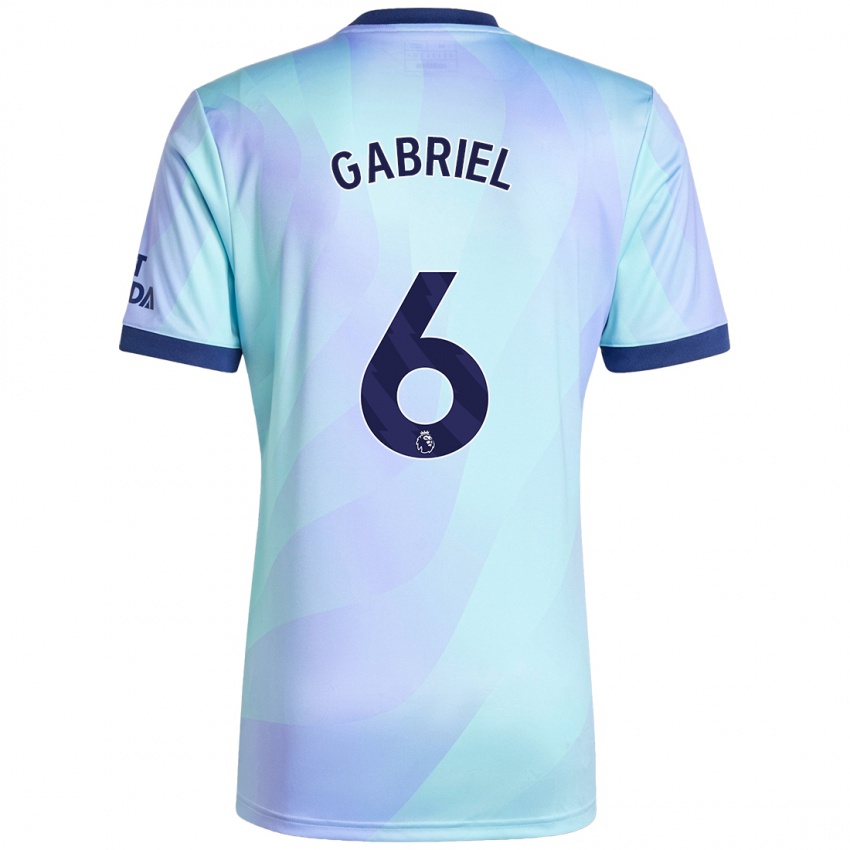 Mænd Gabriel Magalhaes #6 Aqua Tredje Sæt Spillertrøjer 2024/25 Trøje T-Shirt