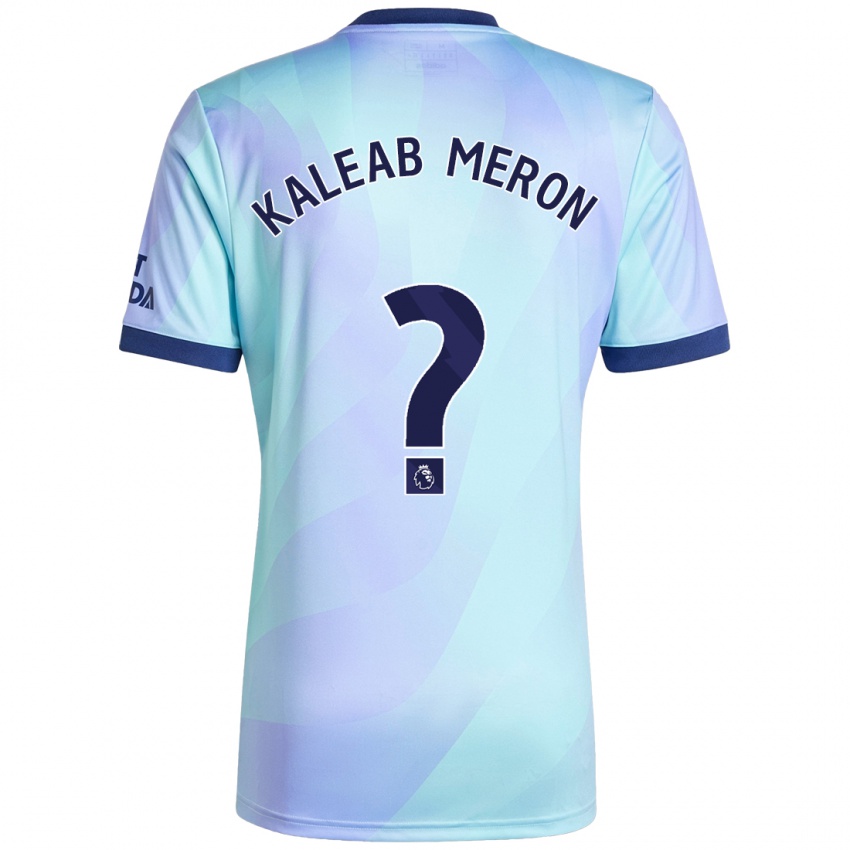 Mænd Kaleab Meron #0 Aqua Tredje Sæt Spillertrøjer 2024/25 Trøje T-Shirt